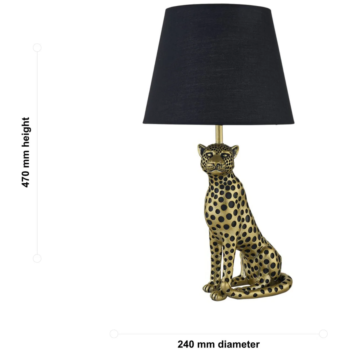 Bella Table Lamp With Shade - Gold Resin And White Cotton – image 7