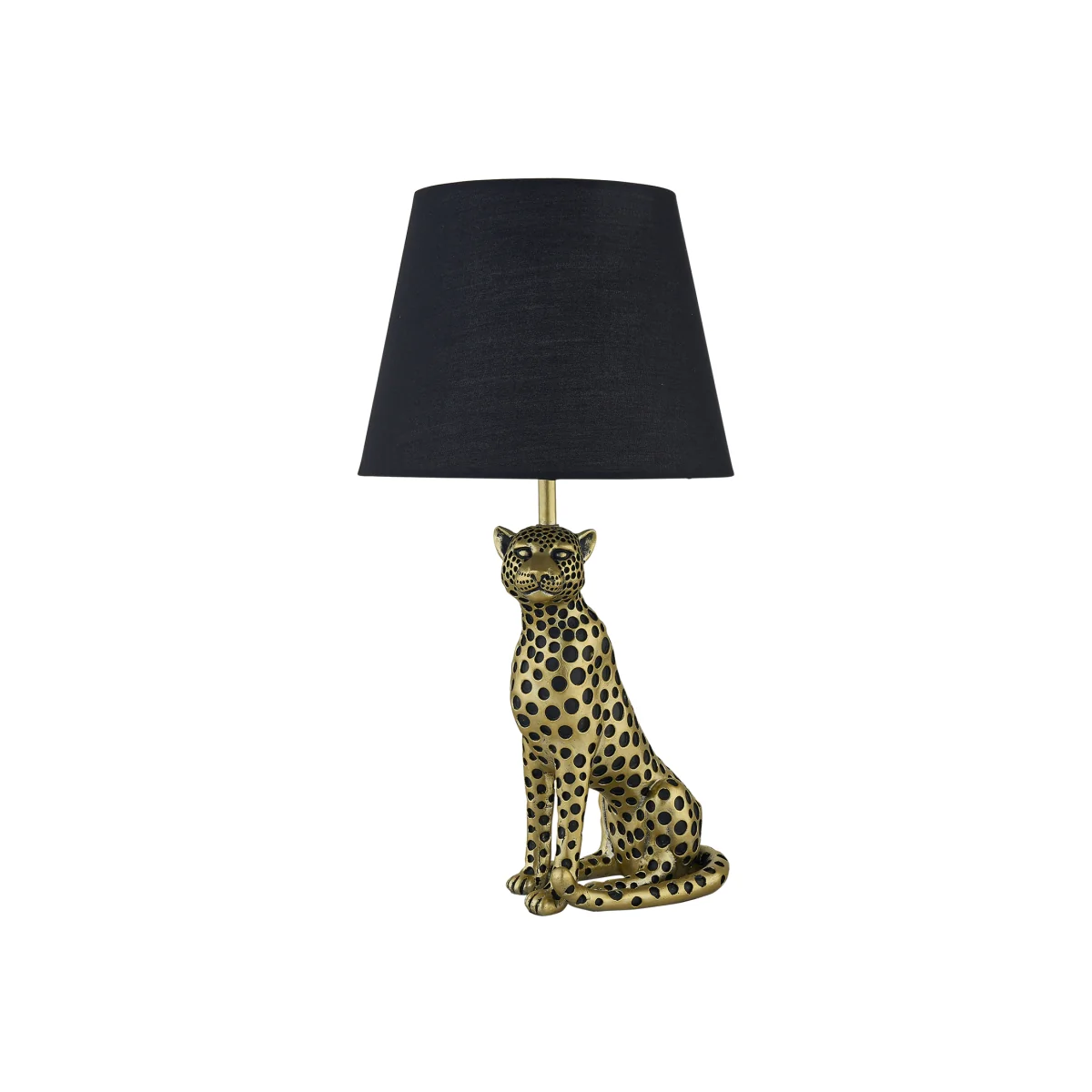 Bella Table Lamp With Shade - Gold Resin And White Cotton – image 1