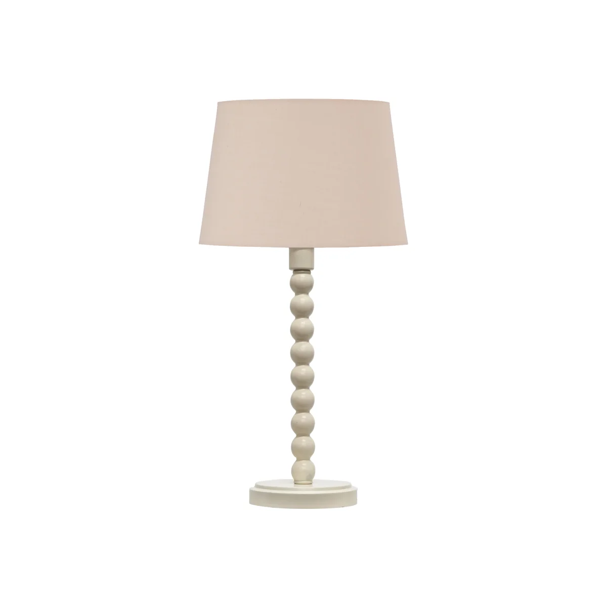 Bobbin Ivory Lamp With Natural Cotton Shade - Ivory & Natural Cotton – image 1
