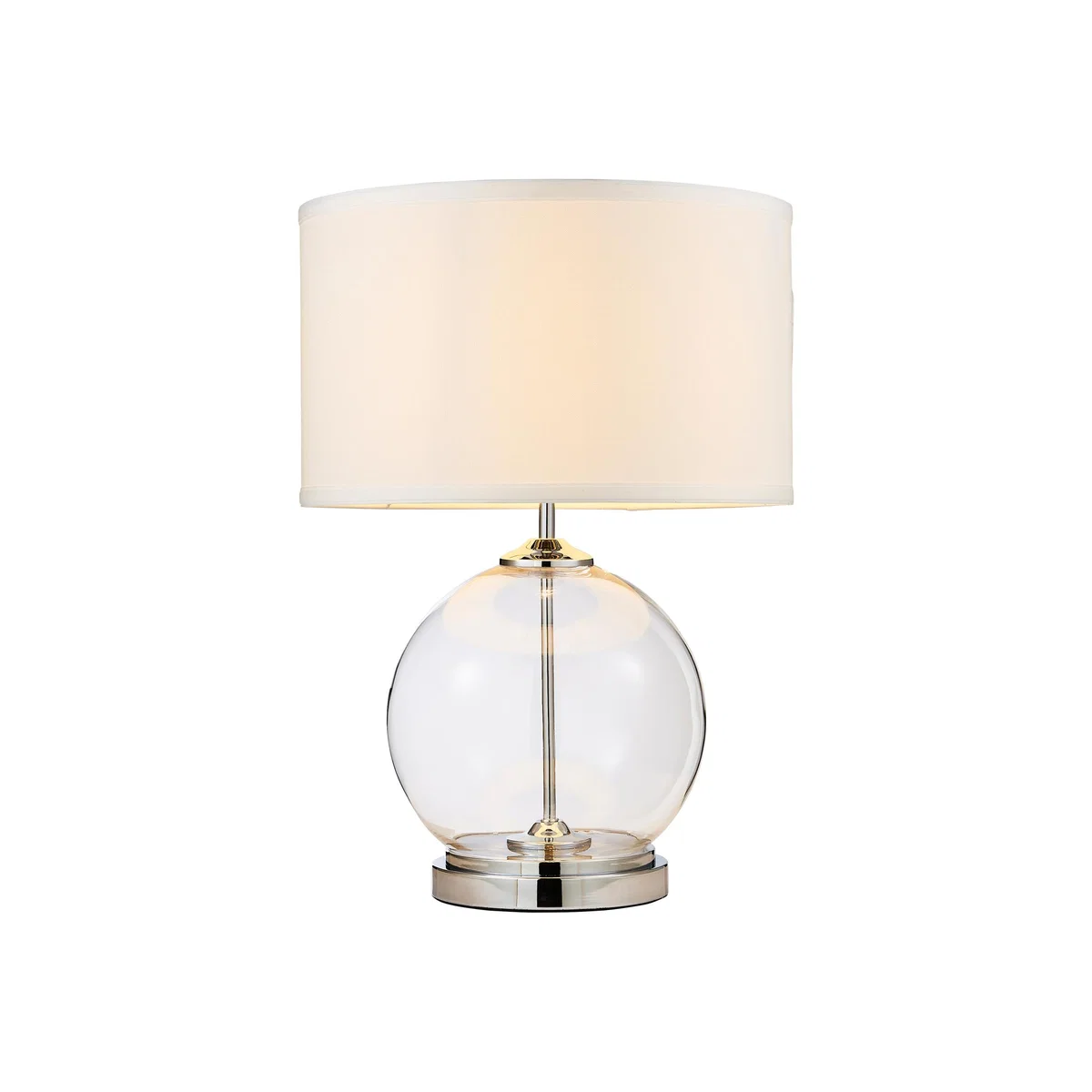 Rhonda Globe Table Lamp - Chrome / 37cm