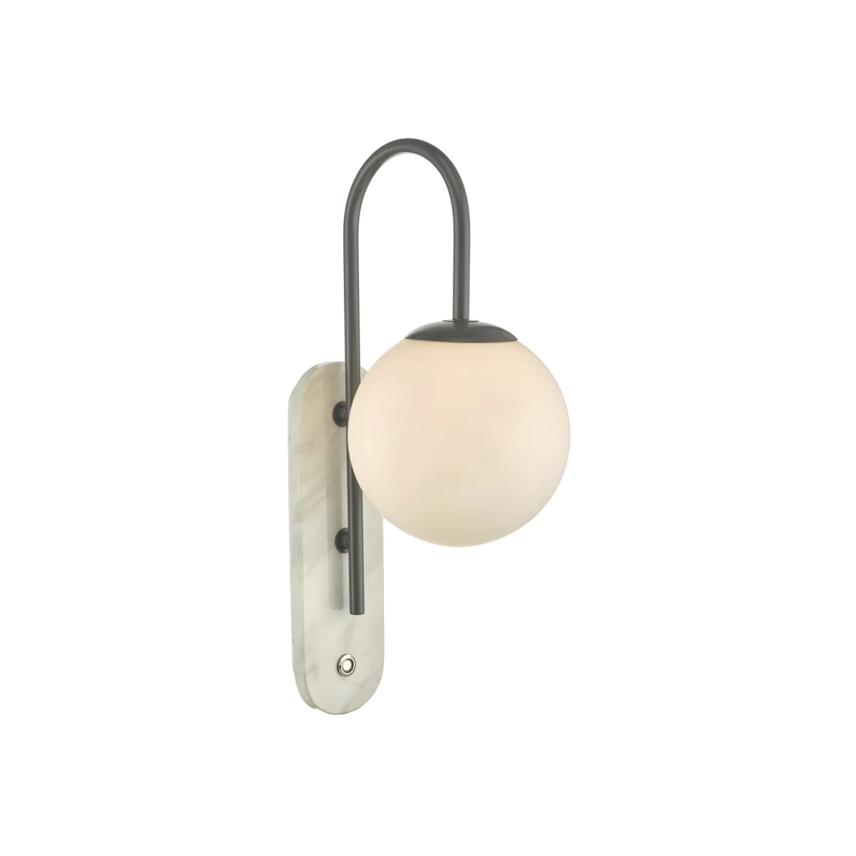 Deuce Bathroom Wall Light Marble Opal Glass – image 1