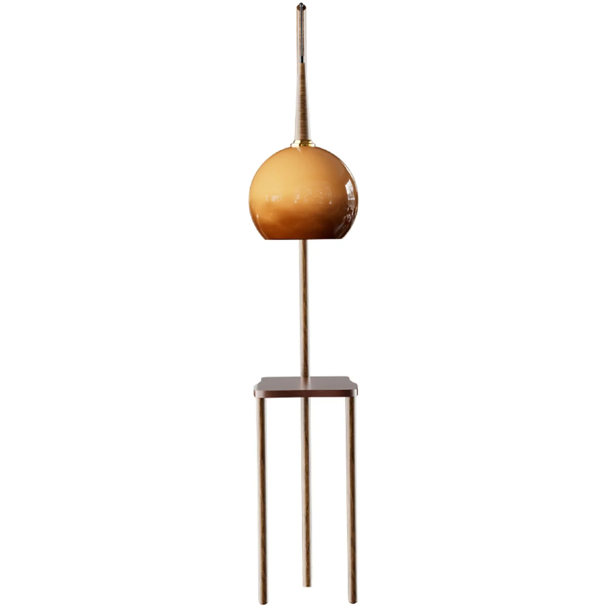 Elegant Light Floor Lamp With Table - Rosewood – image 7
