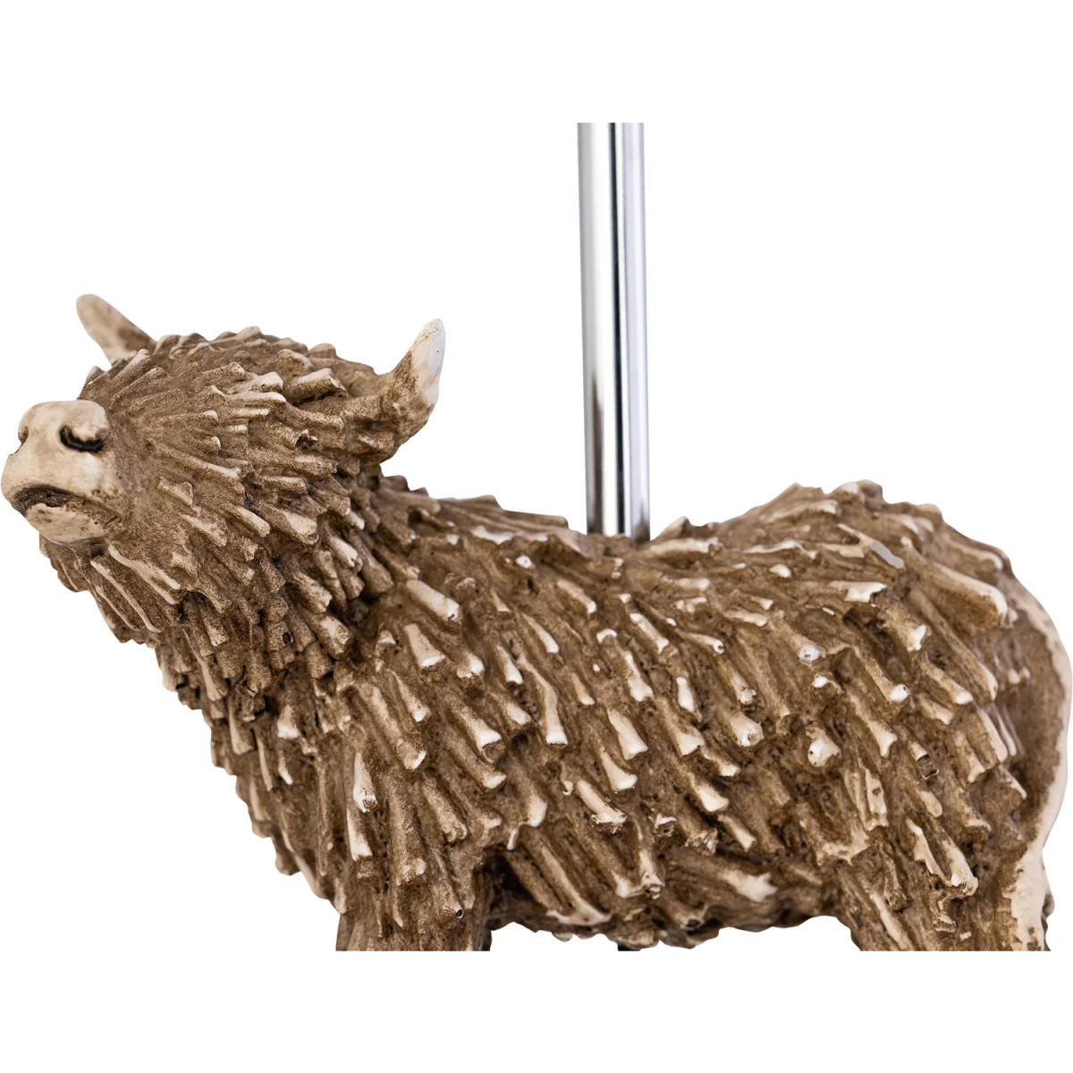 Angus Table Lamp With Shade - Brown & Cream Resin And Oatmeal Linen – image 5