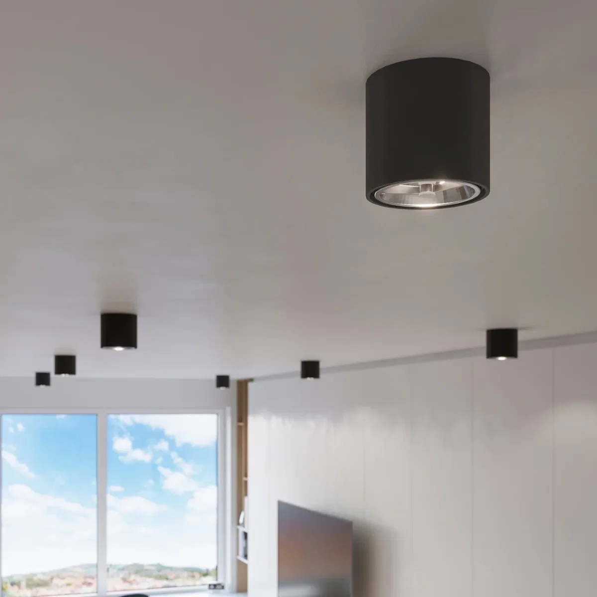 Ceiling lamp TIUBE white - black – image 6