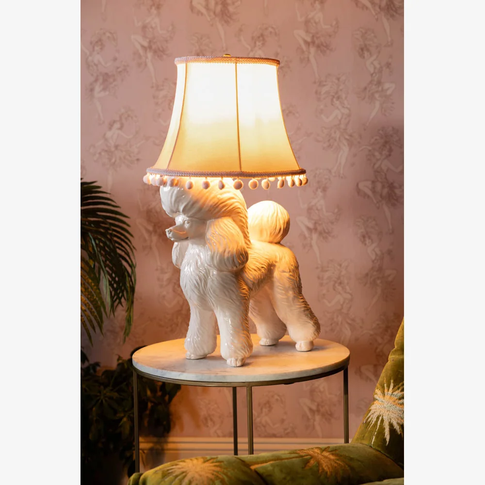 Pink Poodle Table Lamp – image 1
