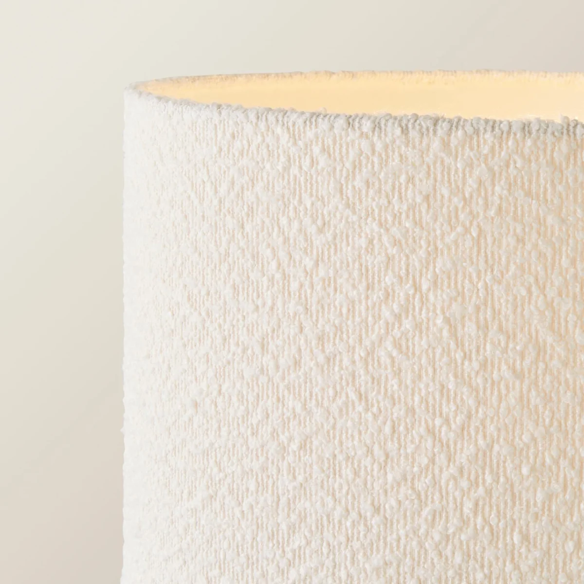 Barbro Black Wood Tripod Floor Light Lamp with Reni Boucle Shade - Neutral / No - Cream – image 6
