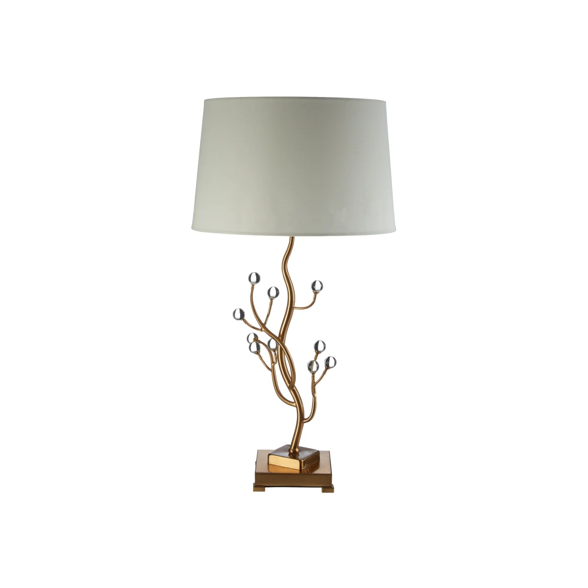 Zeva Table Lamp - Gold, White – image 1