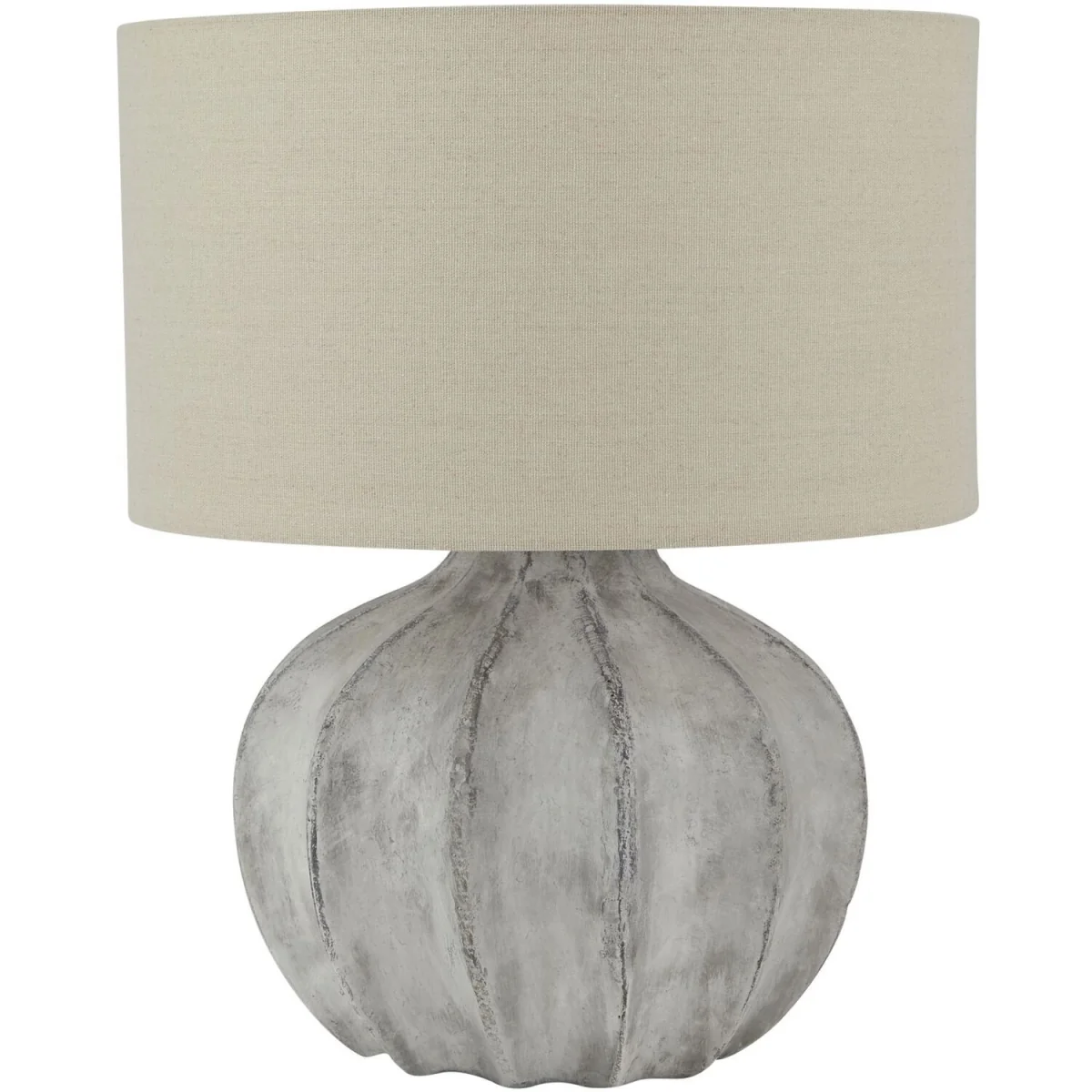 Rustic Elegance Flute Table Lamp - Stone – image 5