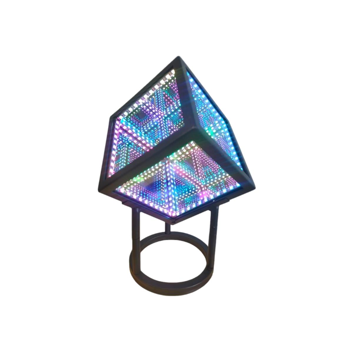 3D Cube Infinity Lamp - Black