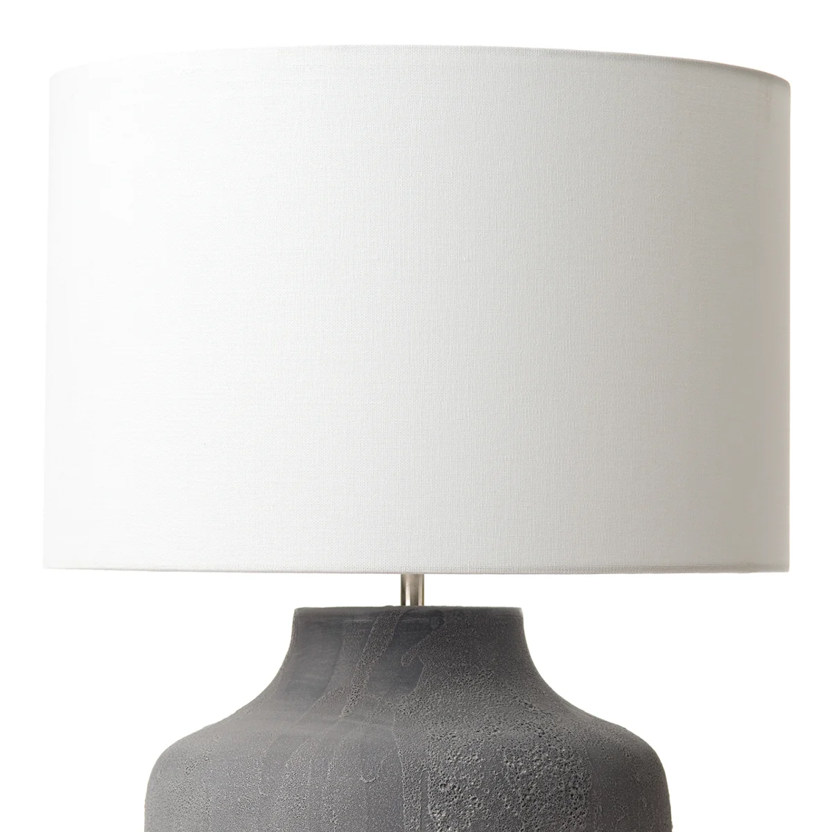 Udine Ceramic Table Lamp Textured Grey – image 2