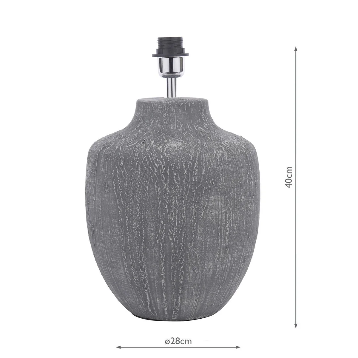 Udine Ceramic Table Lamp Textured Grey – image 3