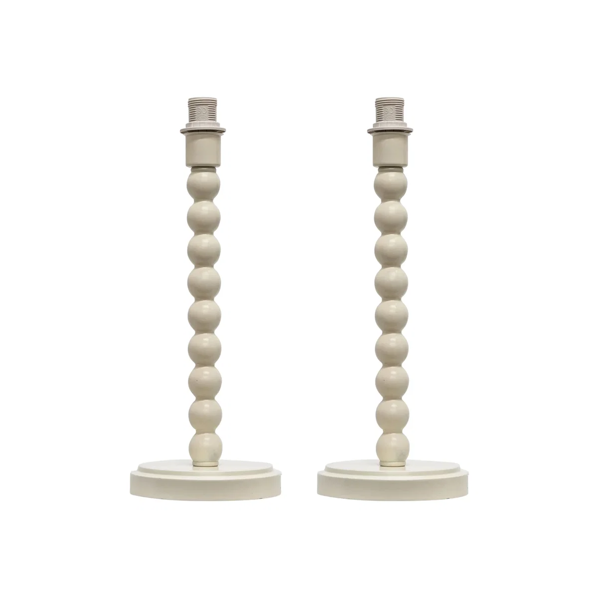 Set Of 2 Bobbin Ivory Table Lamp Base - Ivory – image 1