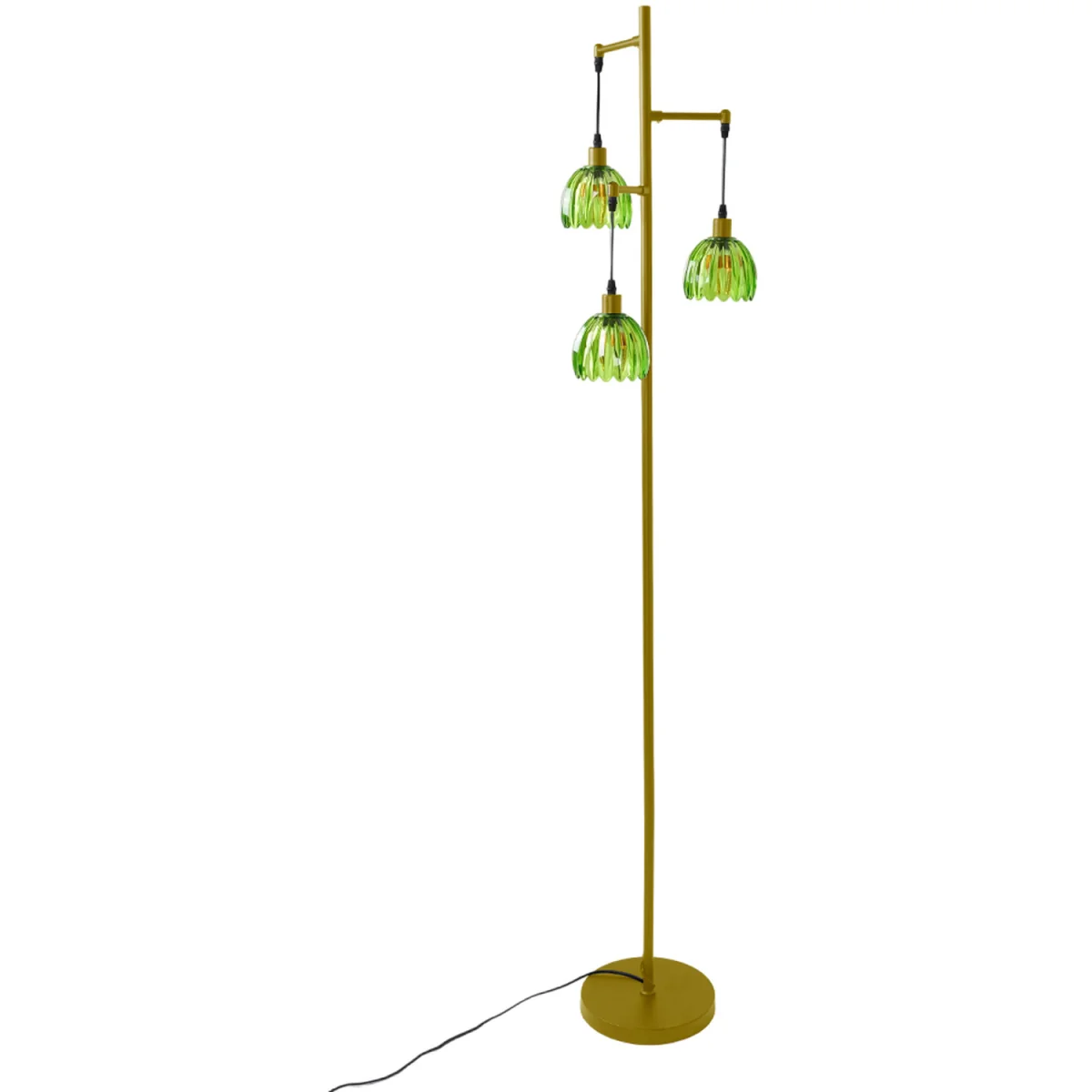 3-Light Floor Lamp with Convenient Foot Switch - Black – image 2