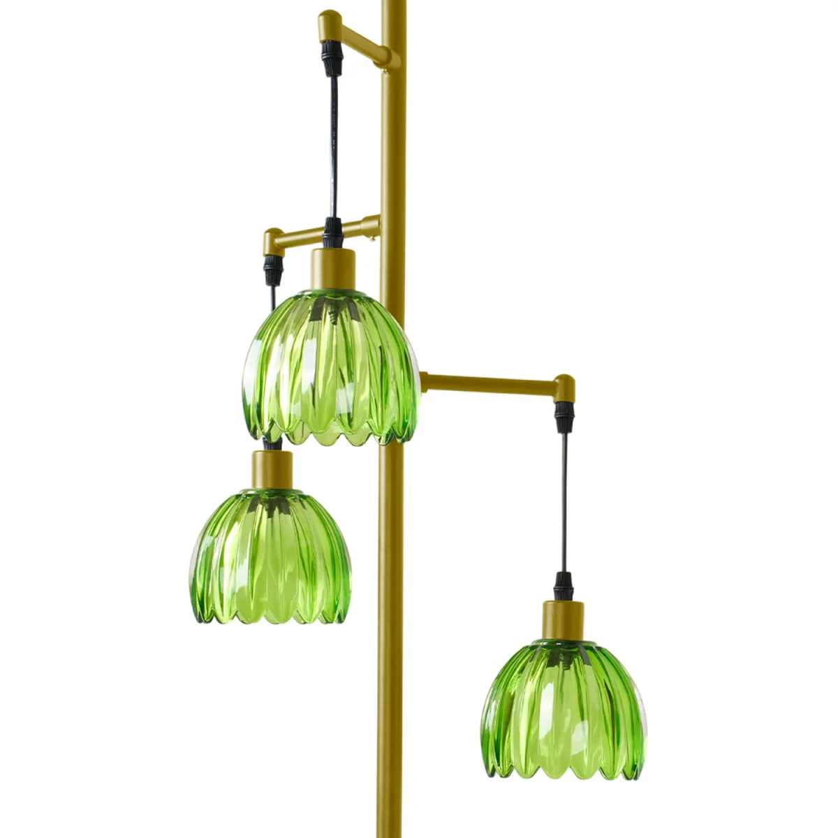 3-Light Floor Lamp with Convenient Foot Switch - Black – image 5