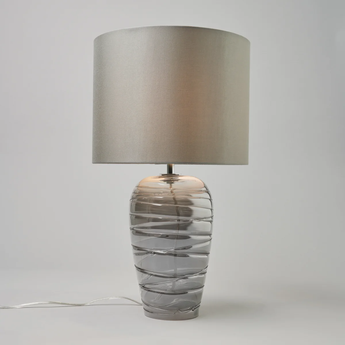 Rita Ripple Glass Table Lamp - Grey – image 2