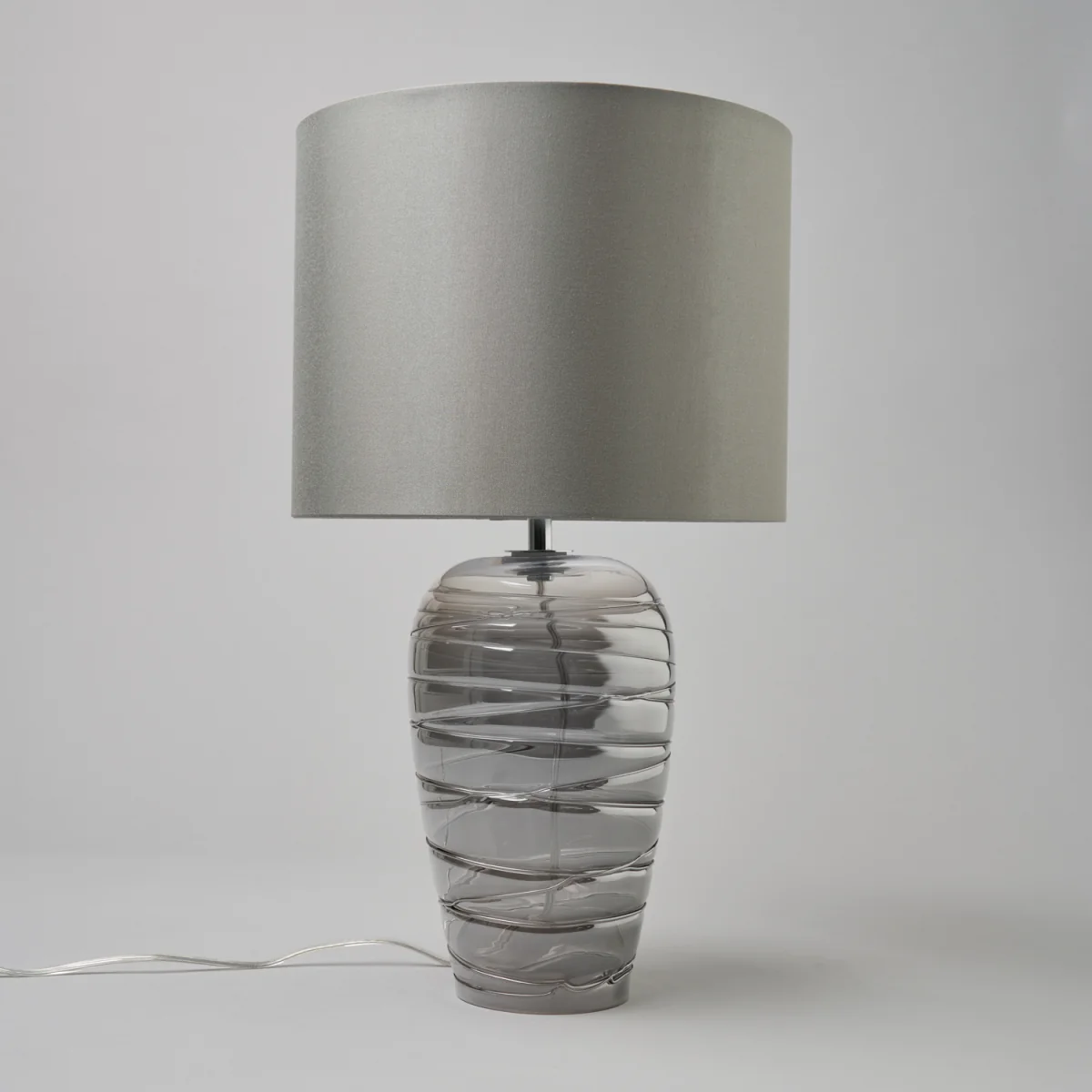 Rita Ripple Glass Table Lamp - Grey – image 3