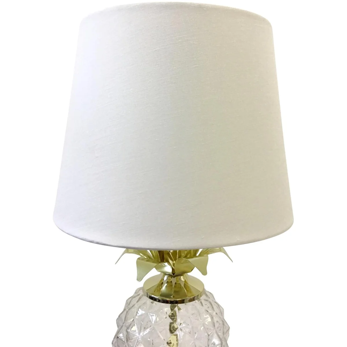 Gold Pineapple Touch Lamp With White Shade - Gold & White – image 4