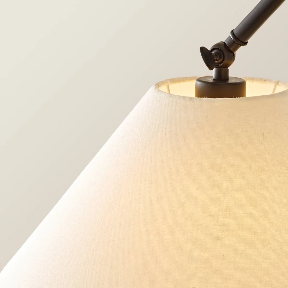 Layla Black Adjustable Floor Lamp with Linen Shade - Black / No - Black – image 6
