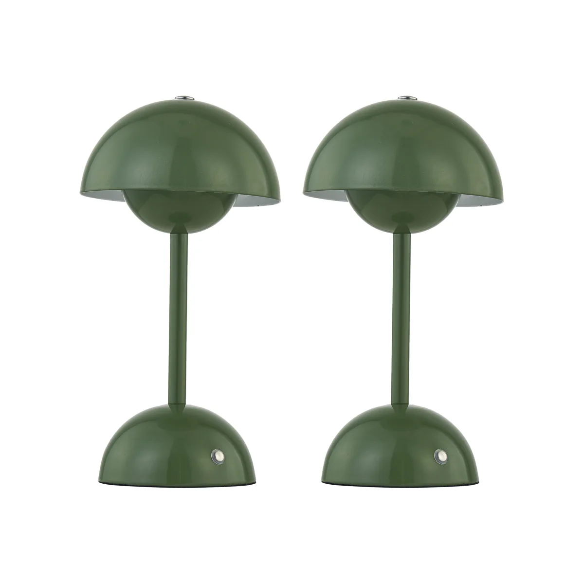 Eleanor Sage Green Led Rechargeable Touch Table Lamps Twin Pack - Green – image 1
