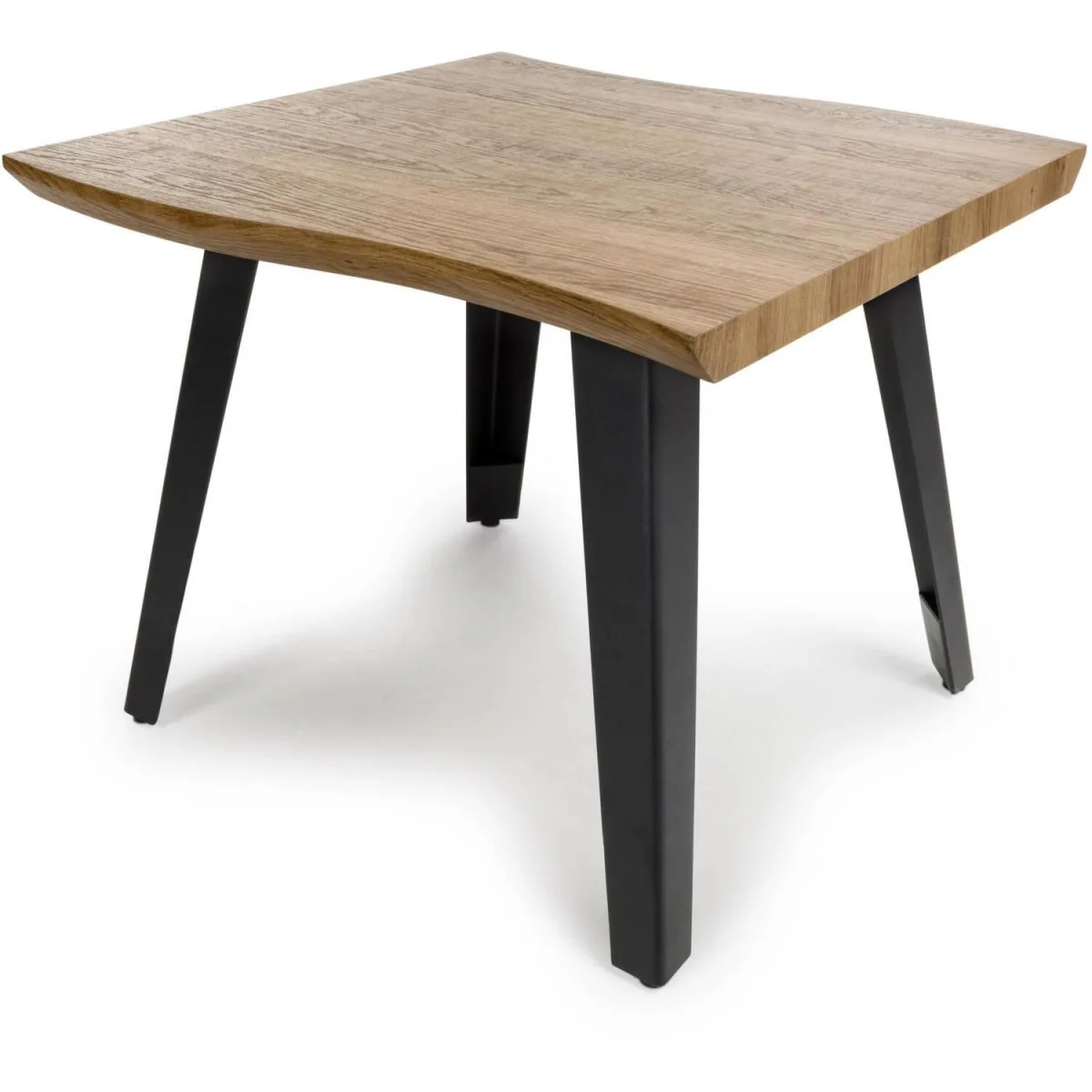 FWStyle Nassau Oak Effect Finish Wave Edge Lamp End Side Table - Oak – image 3