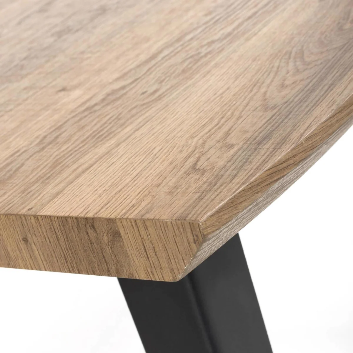 FWStyle Nassau Oak Effect Finish Wave Edge Lamp End Side Table - Oak – image 5