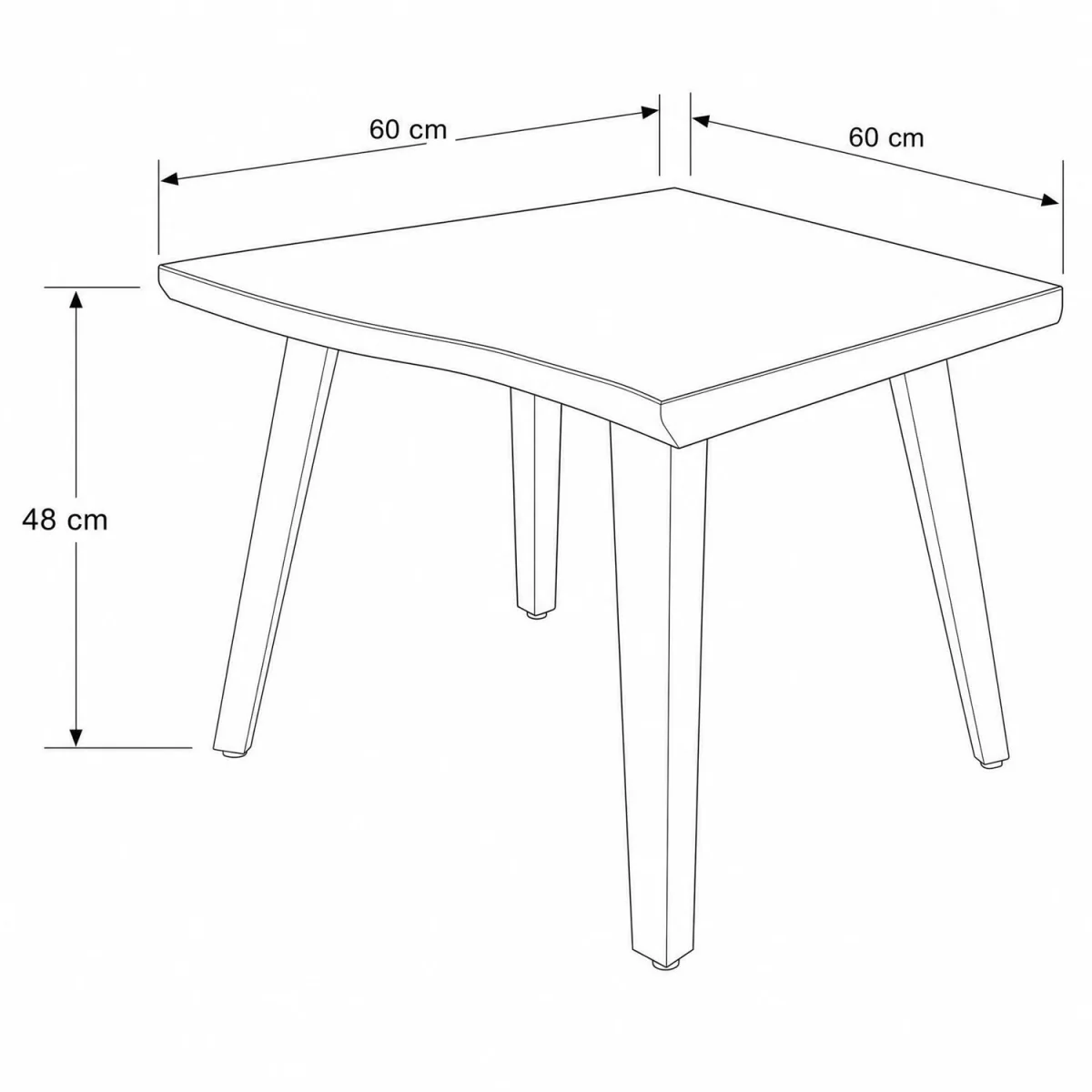 FWStyle Nassau Oak Effect Finish Wave Edge Lamp End Side Table - Oak – image 7