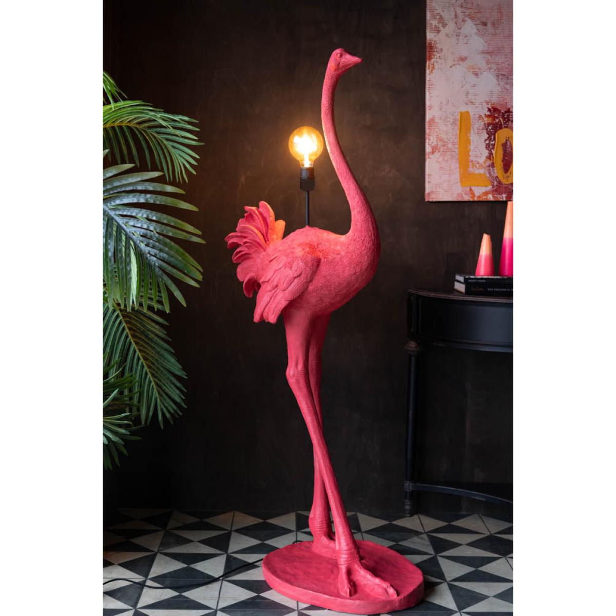 Fabulous Pink Ostrich Floor Lamp – image 4