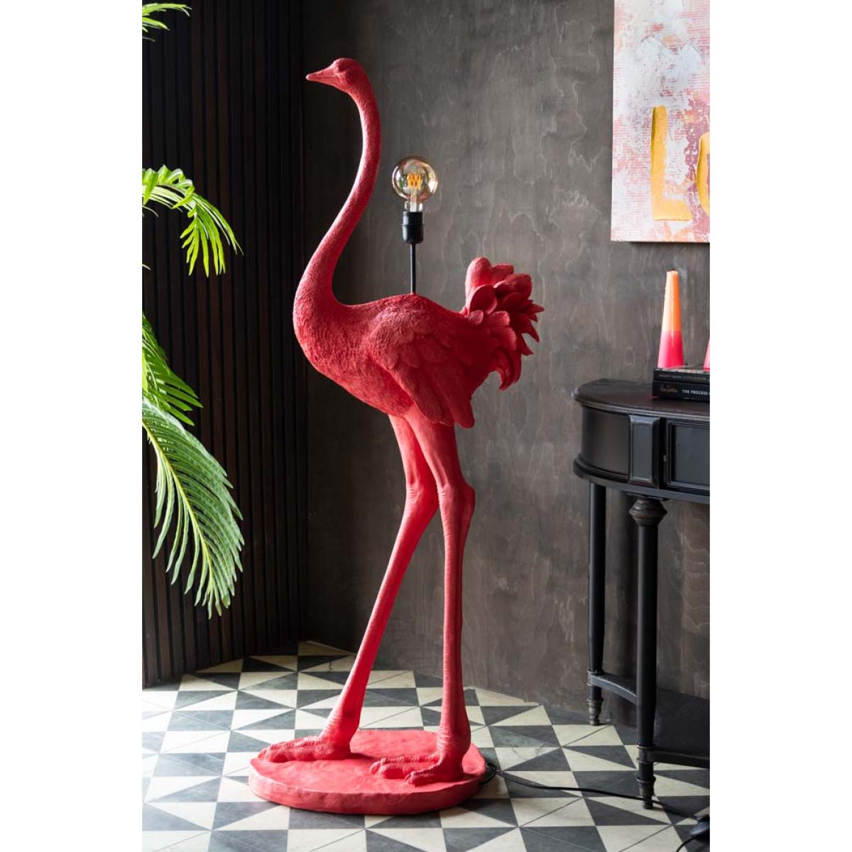 Fabulous Pink Ostrich Floor Lamp – image 5