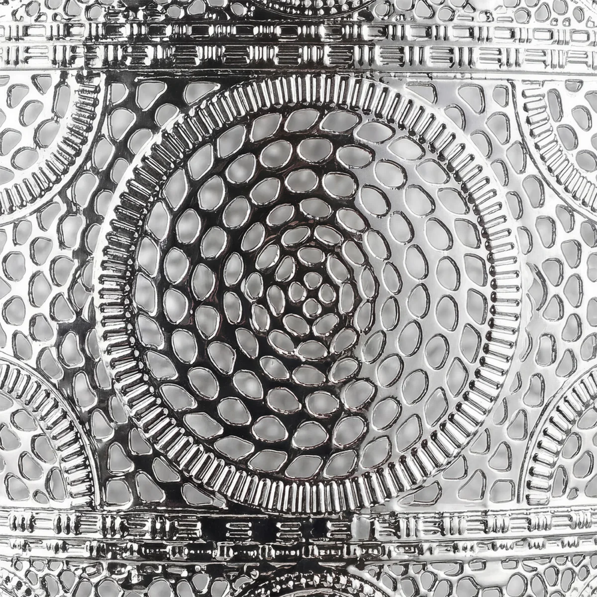 Ceiling Light Shade Moroccan Style Chrome Pendant Shade Lamp Decor - Silver – image 5