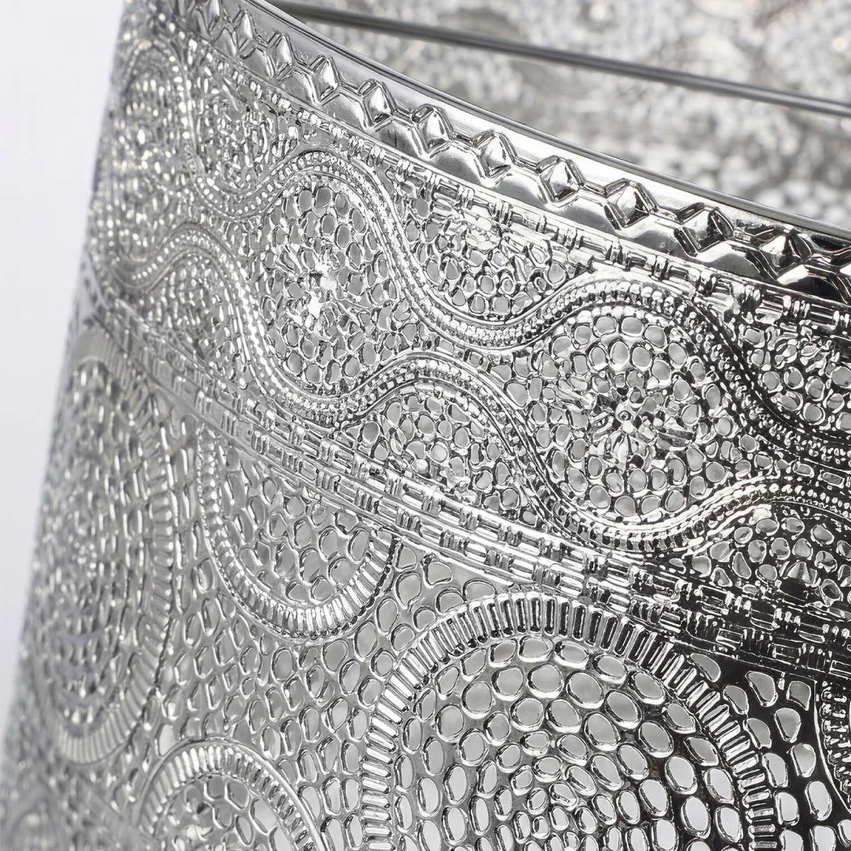 Ceiling Light Shade Moroccan Style Chrome Pendant Shade Lamp Decor - Silver – image 7