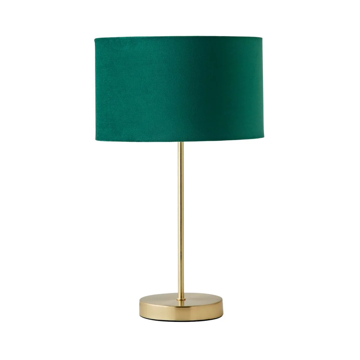 Charlie Brushed Chrome Table Lamp with Velvet Shade - Forest Green – image 3