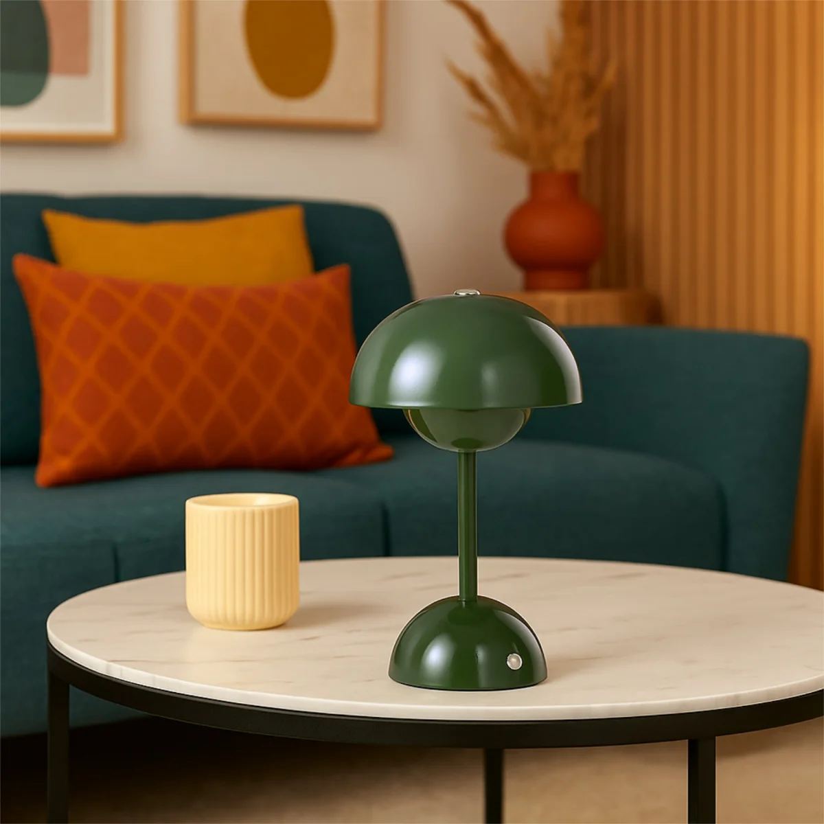 Eleanor Sage Green Led Rechargeable Touch Table Lamp - Green – image 4