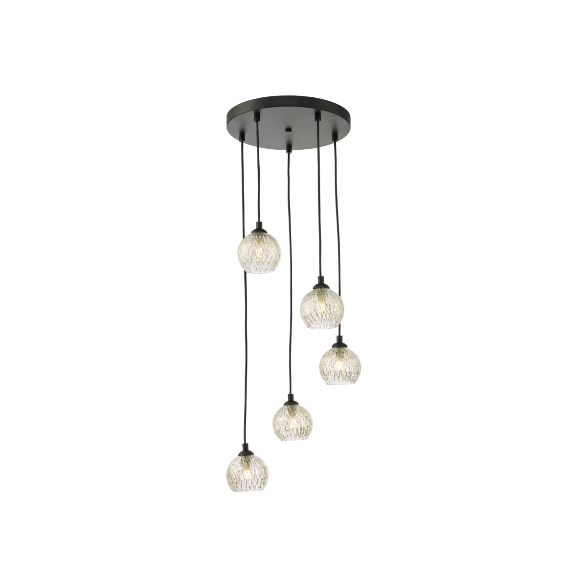 Federico 5 Light Cluster Pendant Matt Black – image 1