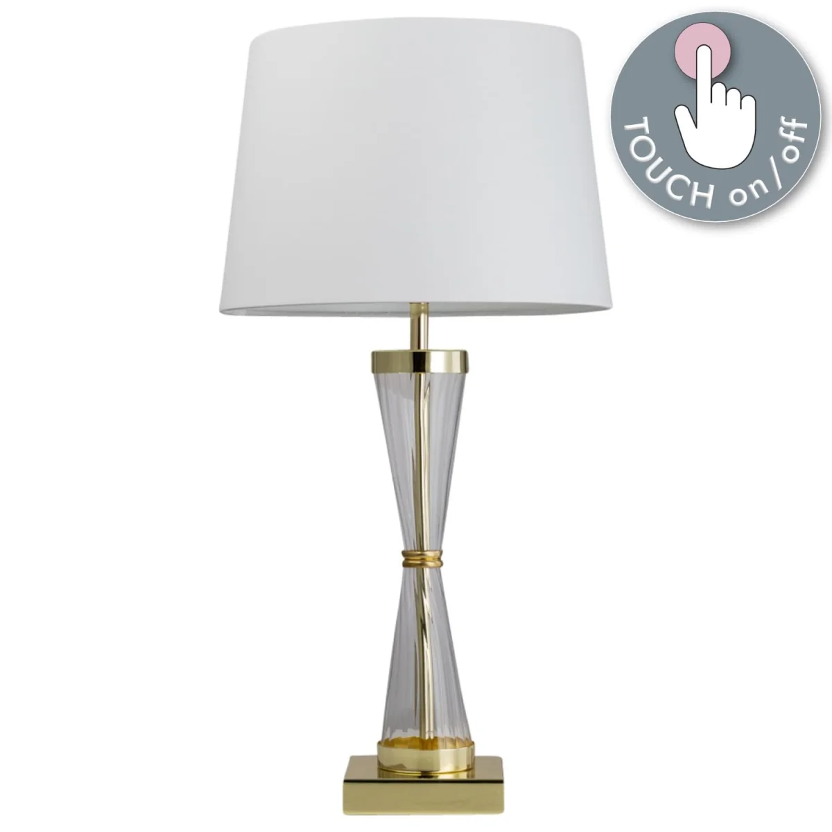 Jive Table Lamp With Shade - Gold & White – image 2