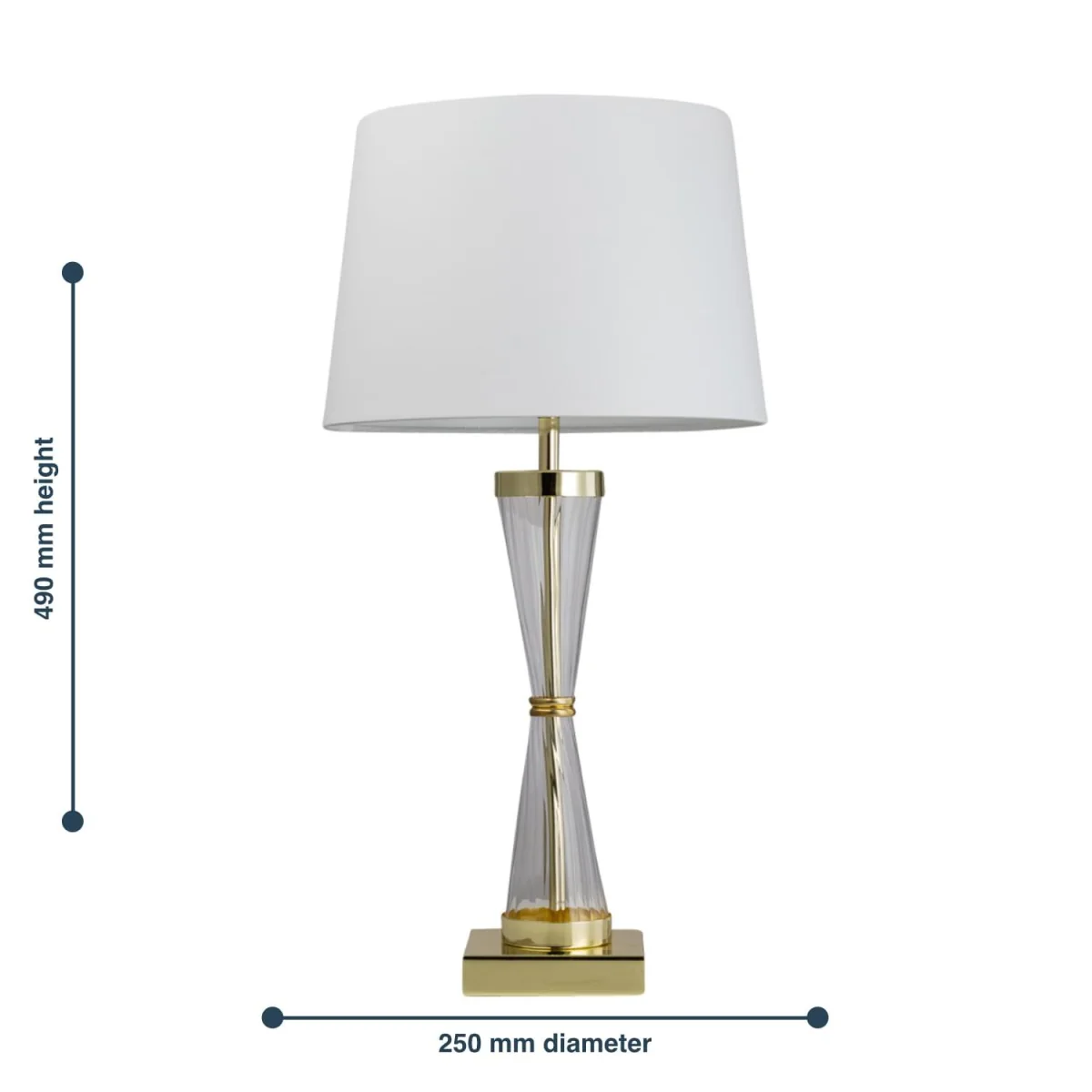 Jive Table Lamp With Shade - Gold & White – image 5
