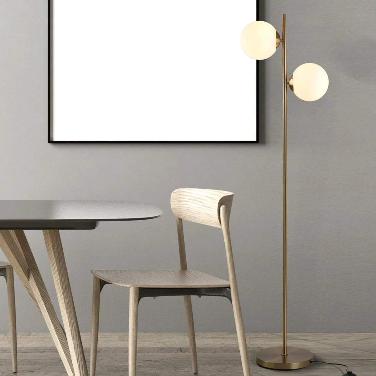 Laralima 2-Light Gold Tree Floor Lamp with Globe Shades – image 6