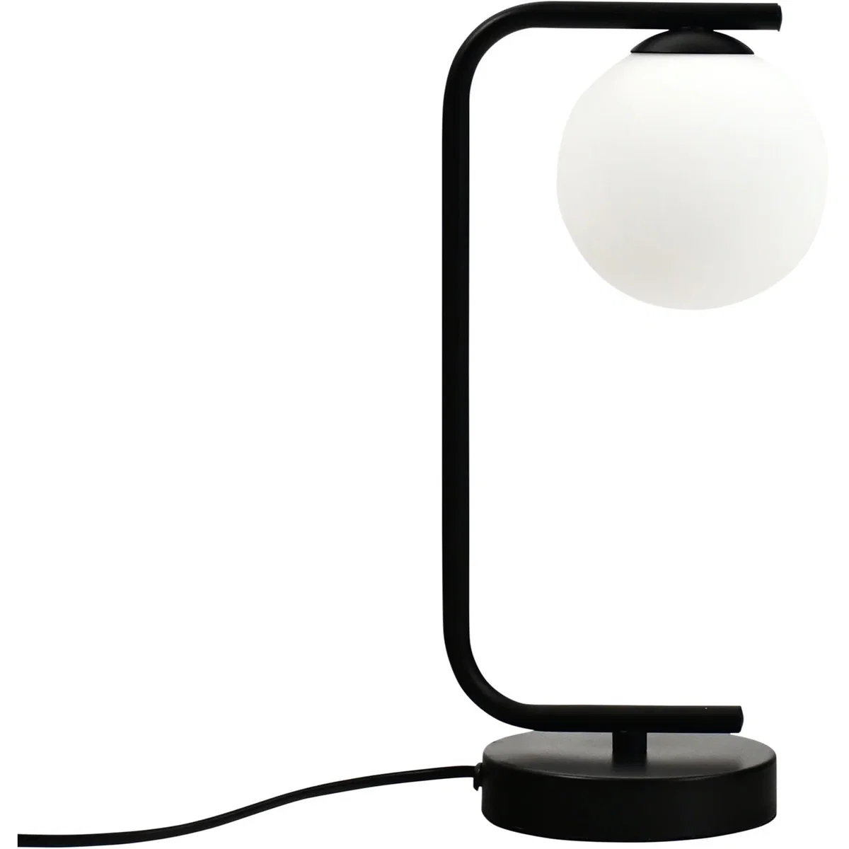 Set Of 2 Grosvenor  Black Table Lights With Glass Globes - Black & White – image 6