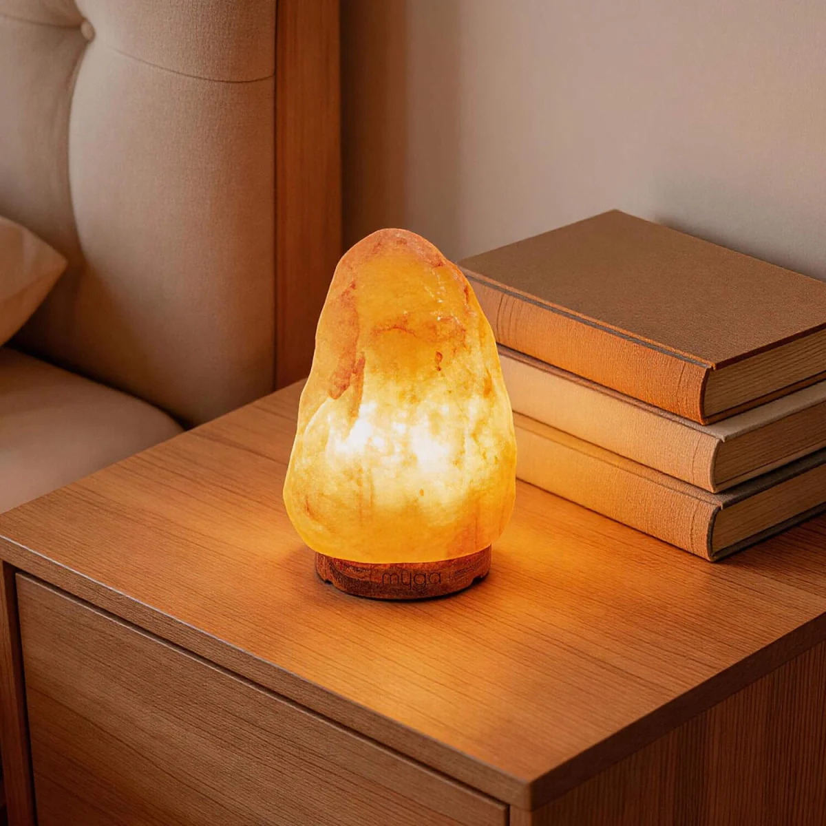Myga Medium Himalayan Salt Lamp - 2-3kg - Himalayan Pink Salt / 15cm – image 5