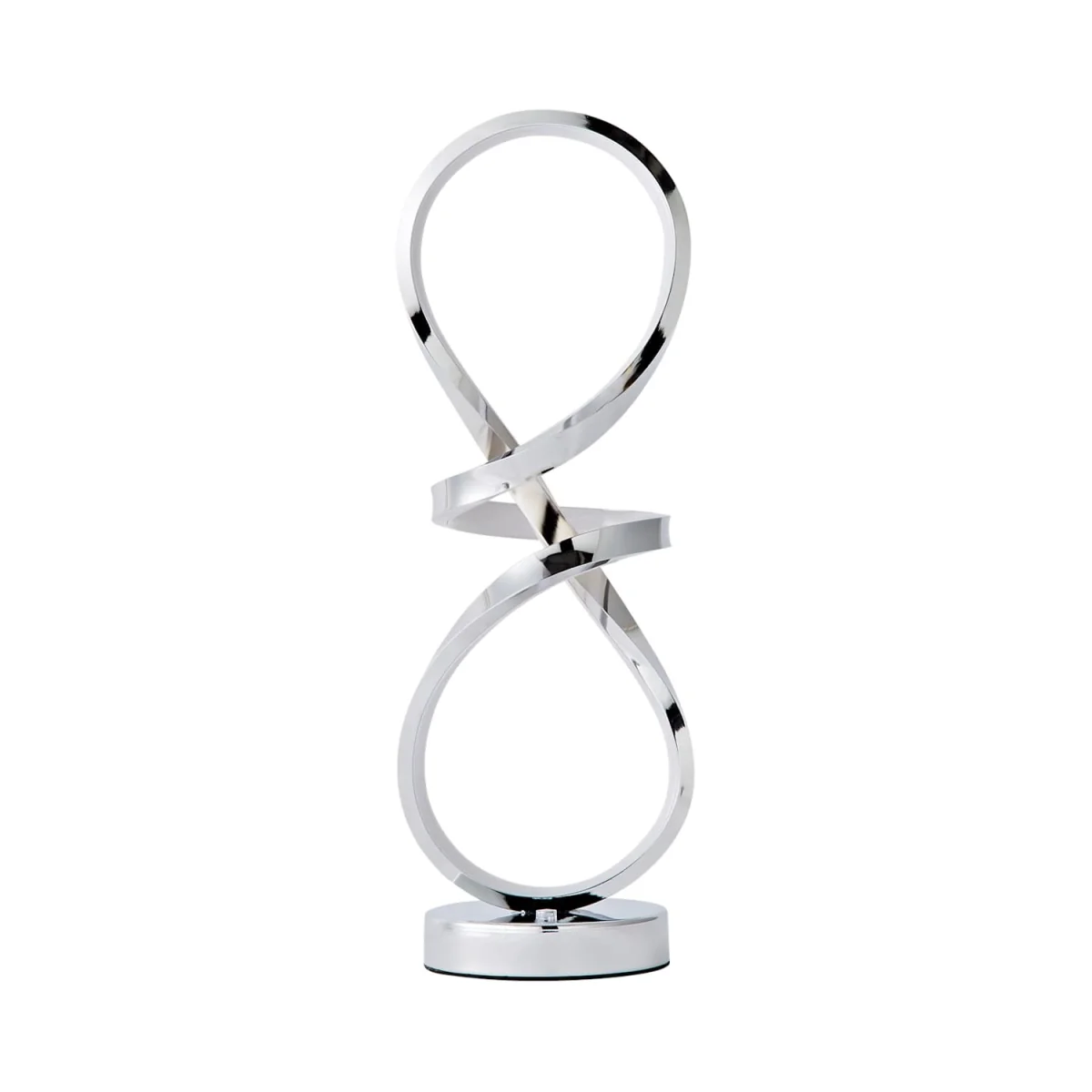 Infinity Swirl Integrated LED Touch Dimmer Table Lamp - Chrome – image 2