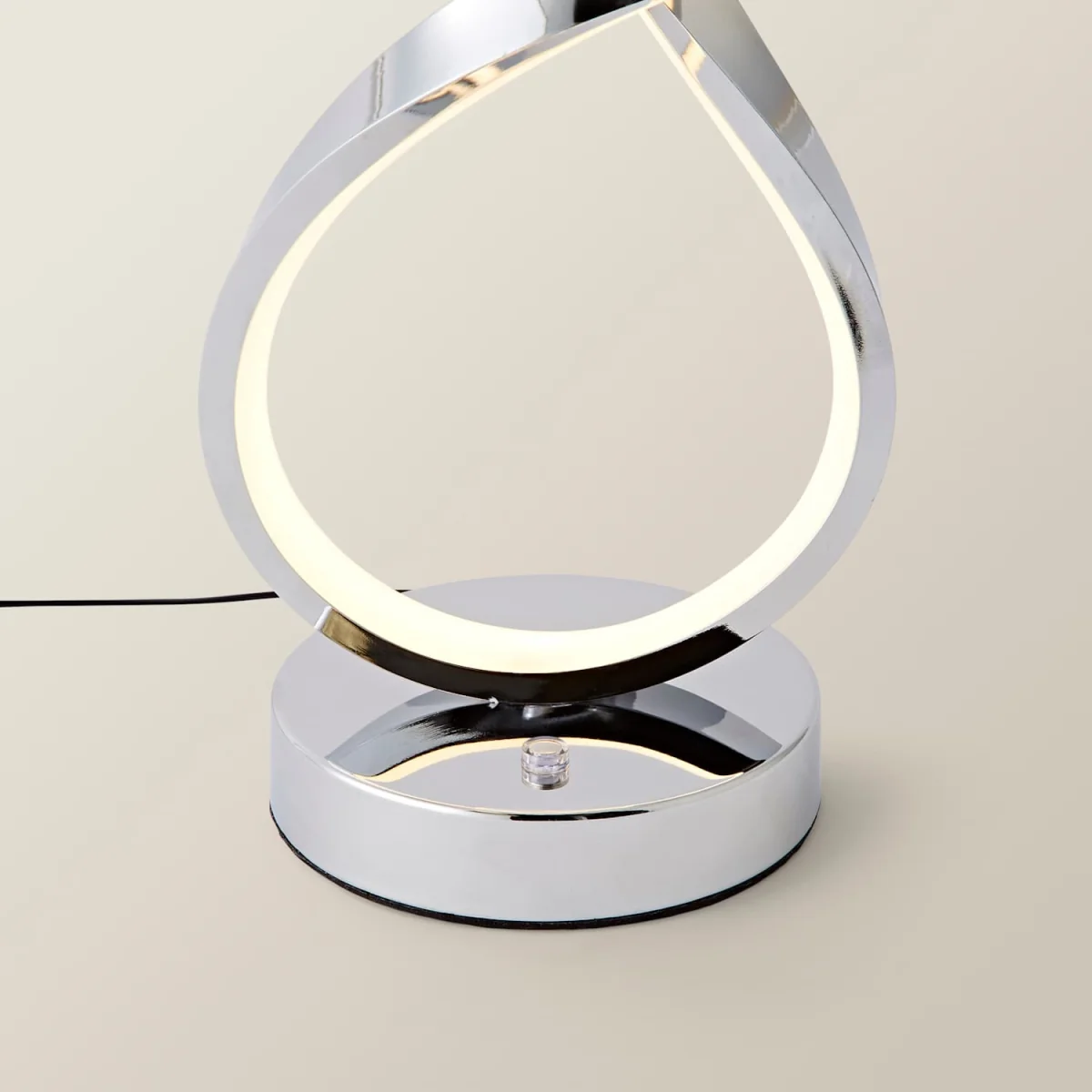 Infinity Swirl Integrated LED Touch Dimmer Table Lamp - Chrome – image 5