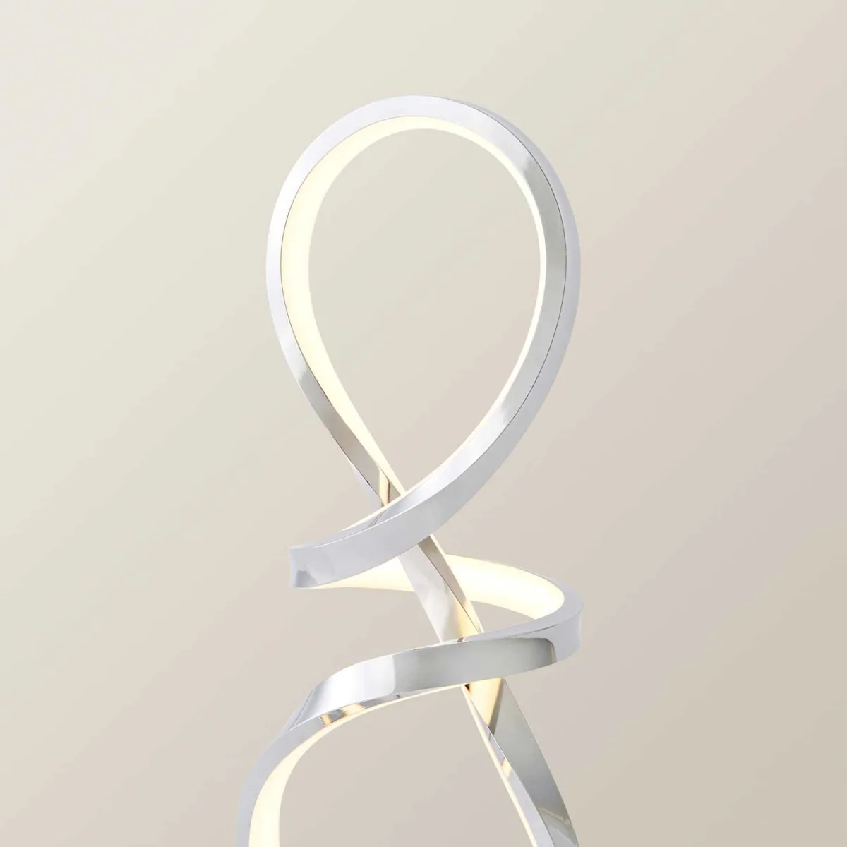 Infinity Swirl Integrated LED Touch Dimmer Table Lamp - Chrome – image 1