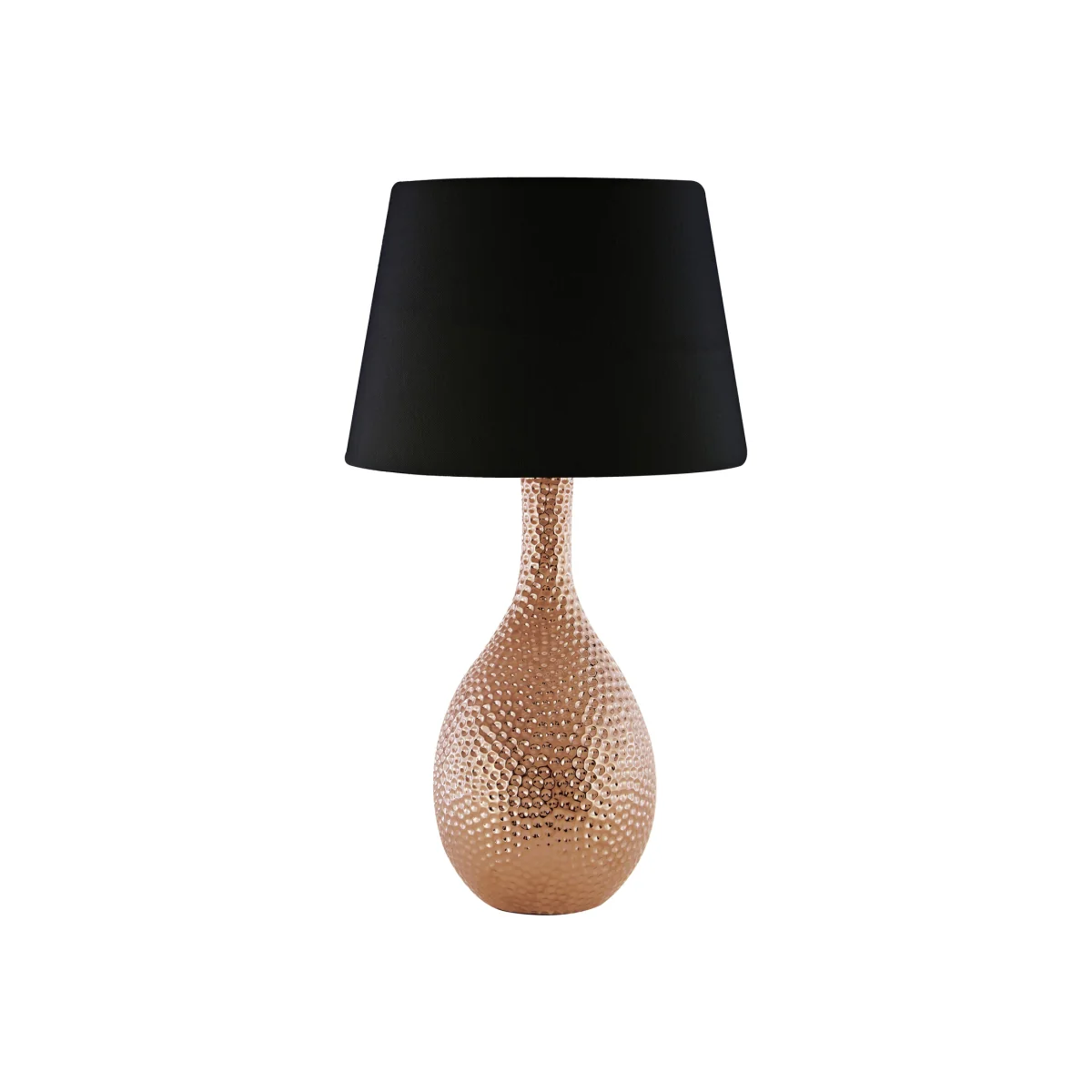 Julius Copper Hammered Ceramic Table Lamp - Gold