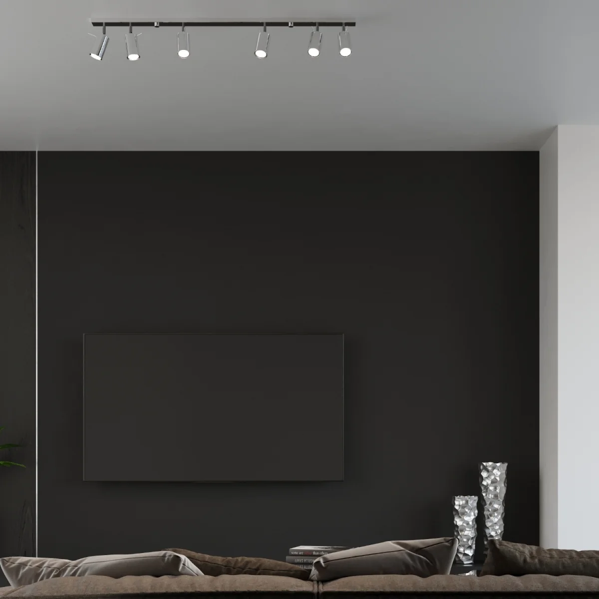 Ceiling lamp RING 6L grey - chrome – image 4
