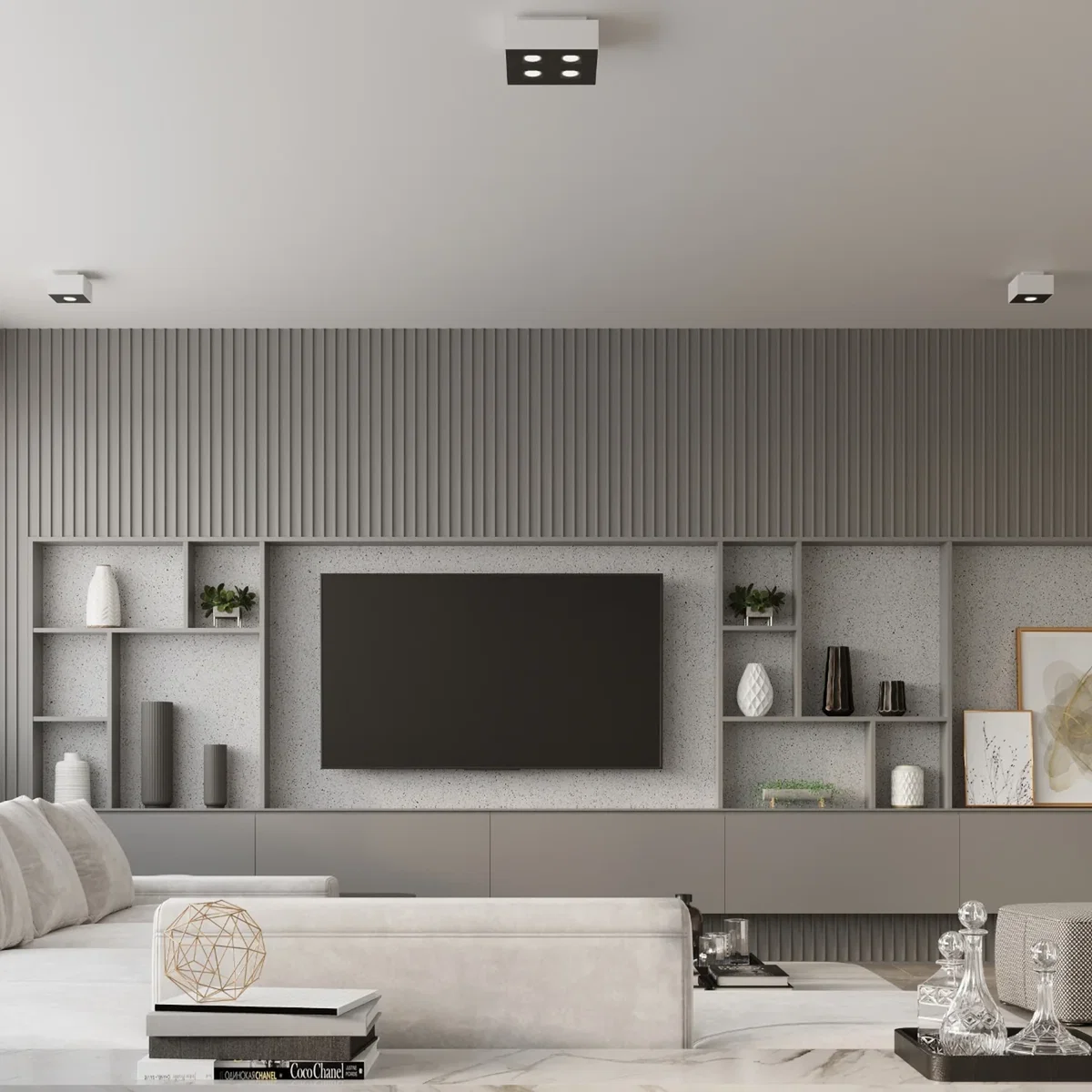 Ceiling lamp MONO 4 white - White black – image 5