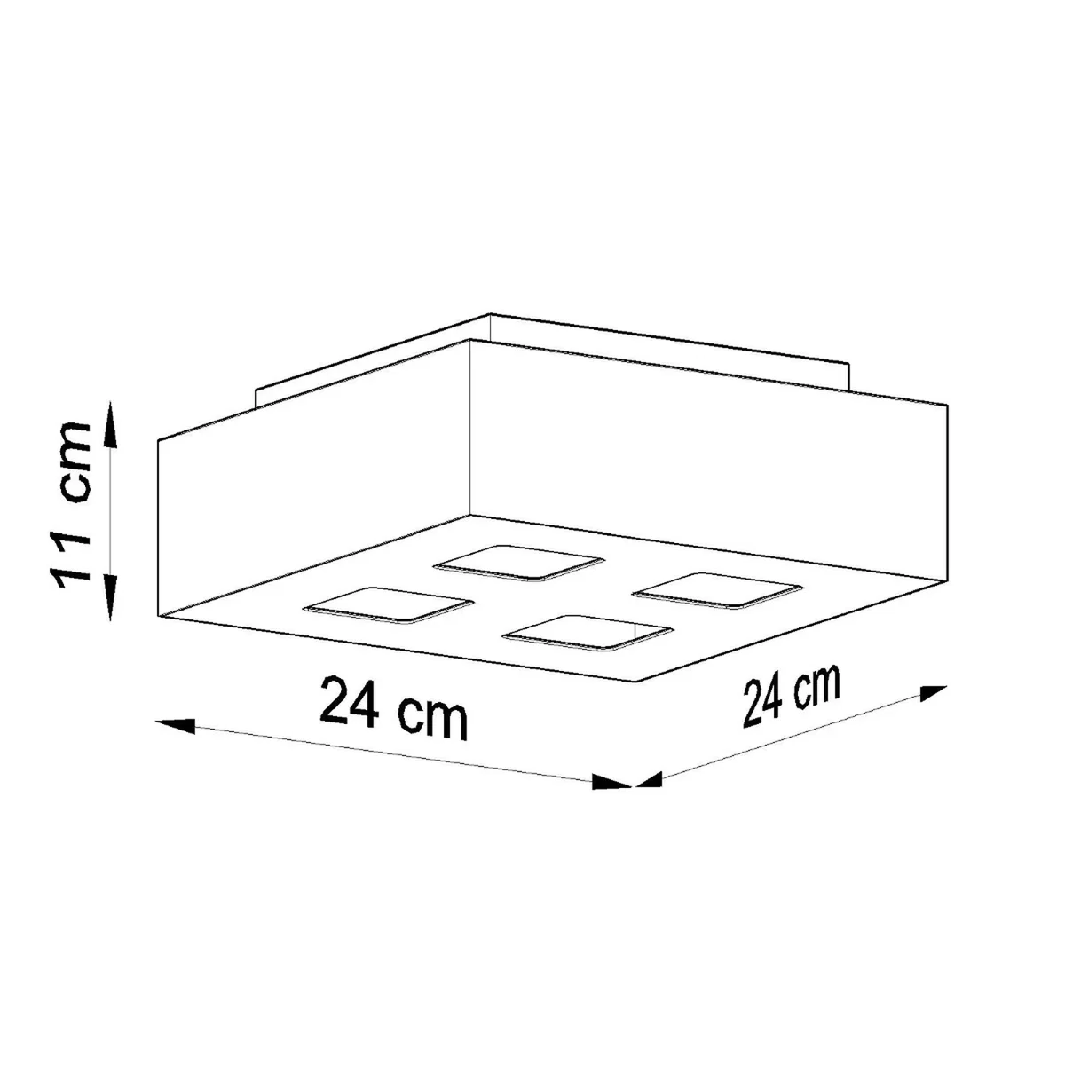 Ceiling lamp MONO 4 white - White black – image 7