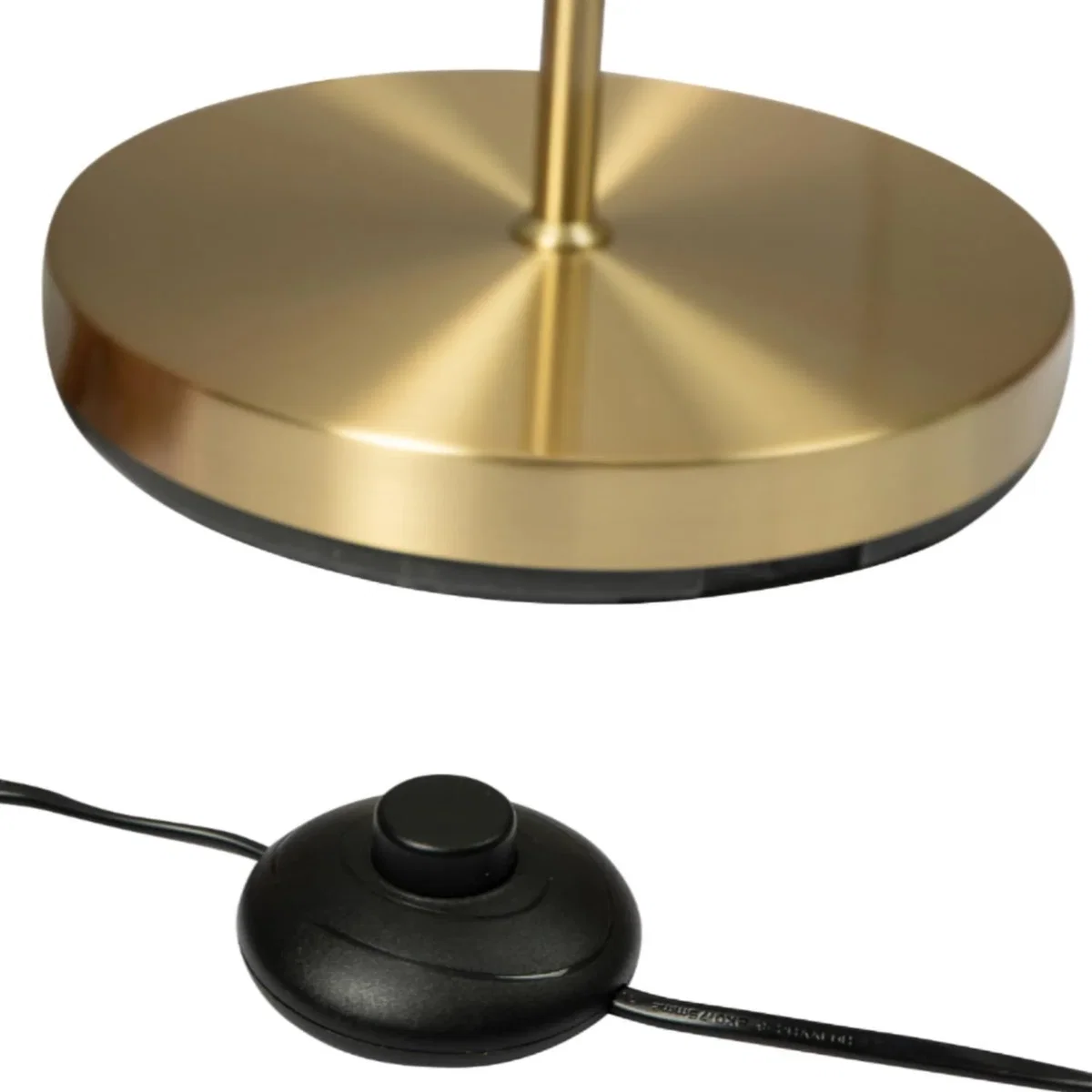 Pair Of Satin Brass Floor Lamps With Opal Globe Shades - Satin Brass & White – image 5