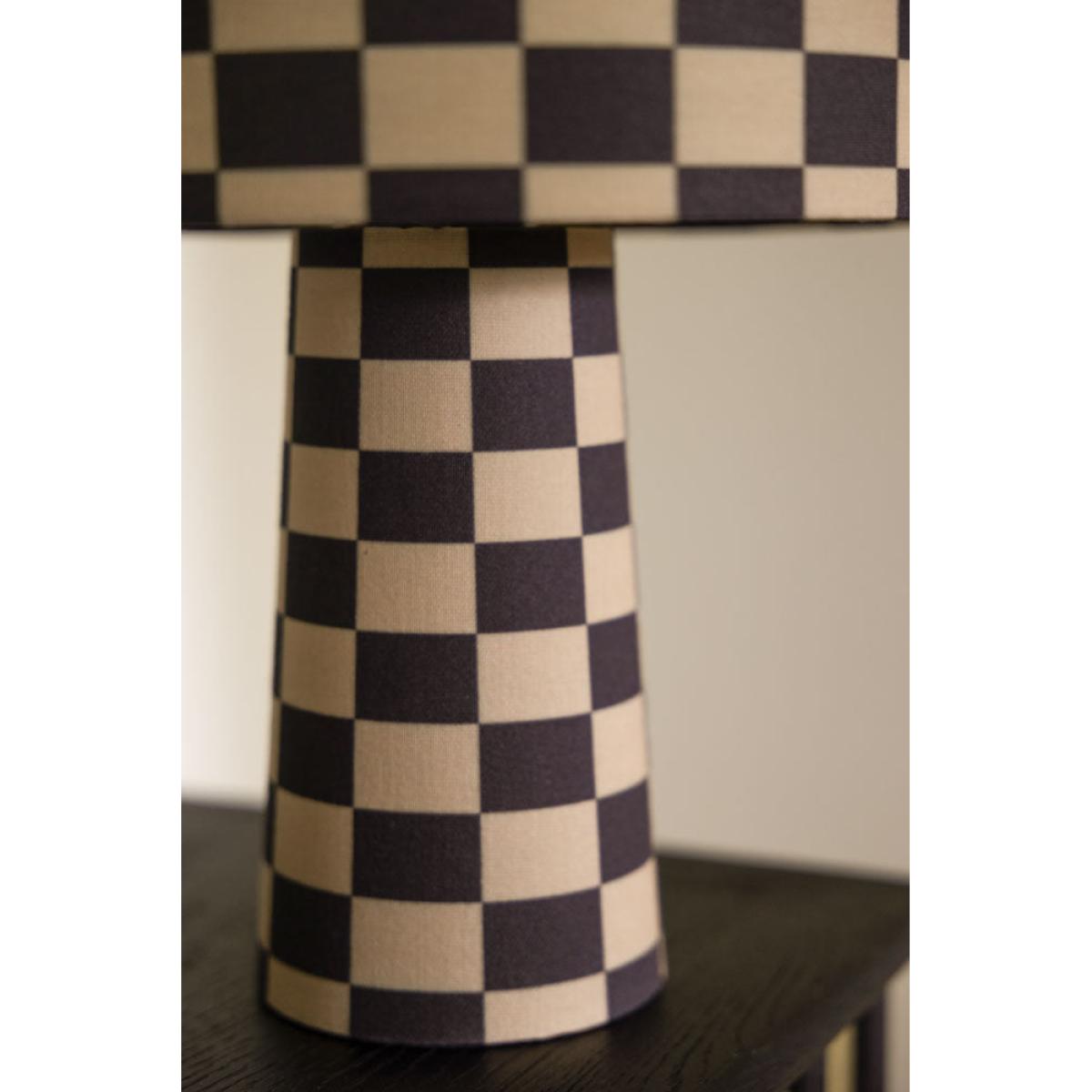 Charcoal & Natural Checkerboard Table Lamp - SECONDS – image 7