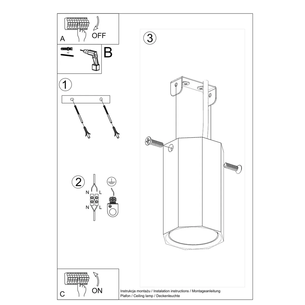 Ceiling lamp ZEKE 10 oak - oak – image 8