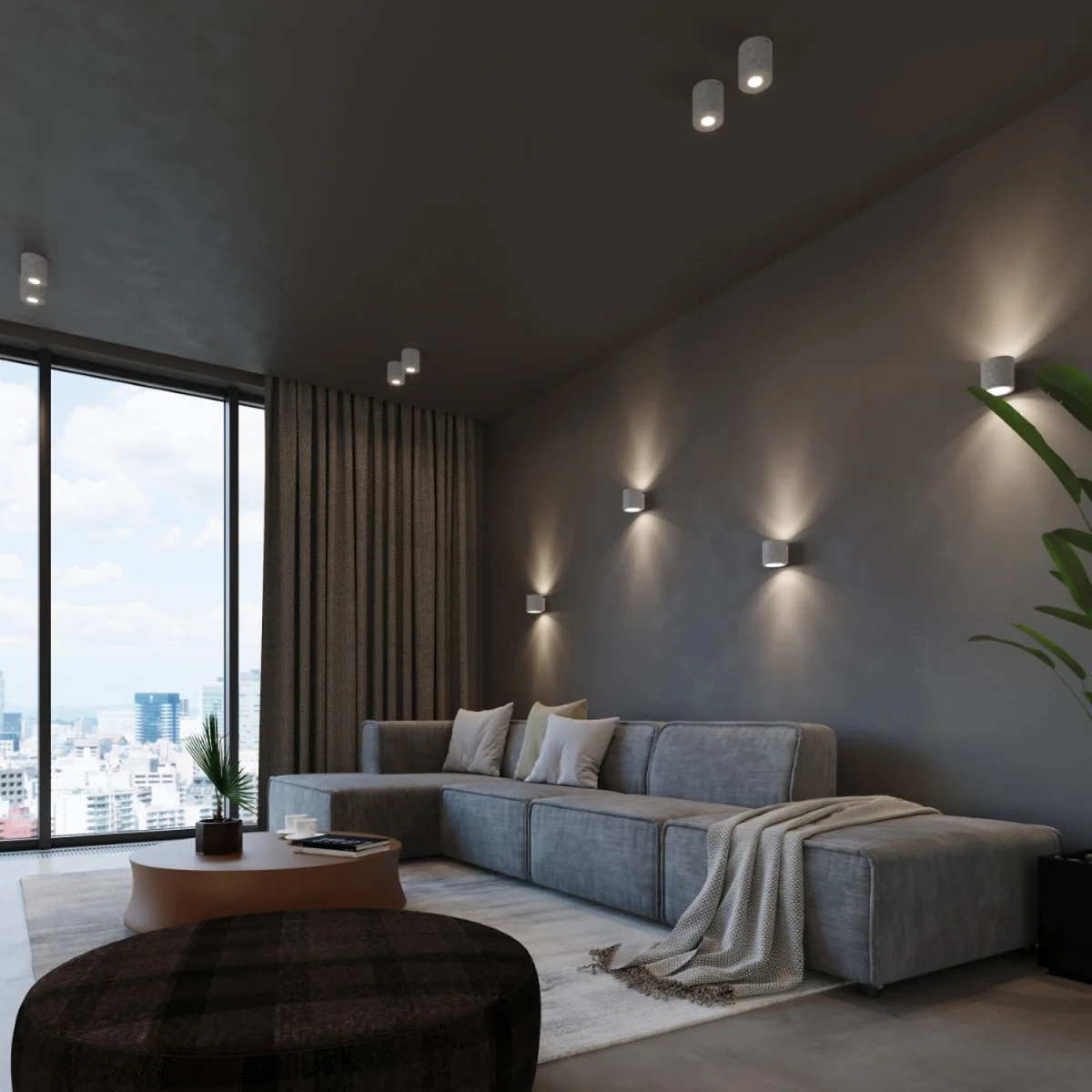 Ceiling lamp ORBIS 1 grey - gray / Concrete – image 5
