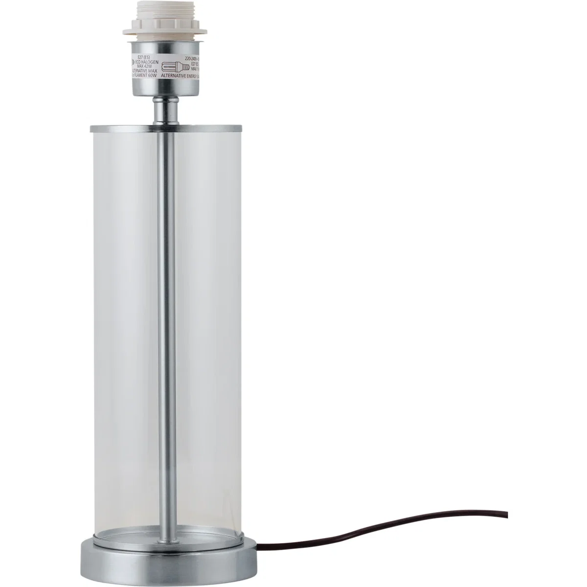 Set Of 2 Aura Base Only Table Lamps - Polished Chrome Plate With Clear Glass Detail – image 3